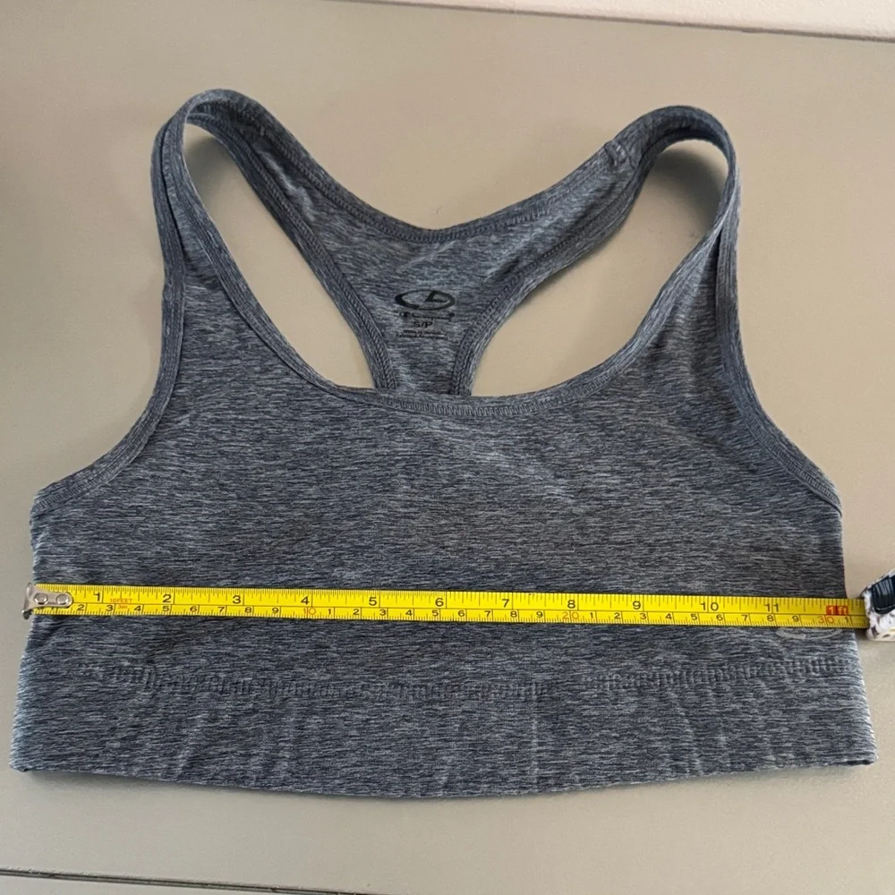 Seamless Charcoal Racerback Sports Bra - Performance Comfort